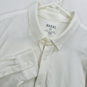 Rhone Commuter Shirt Mens XL White Long Sleeve Button Up Performance Stretch
